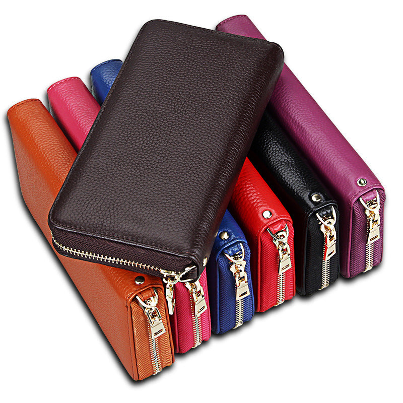 Women's Genuine Leather Long High-grade Short Ladies Wallets