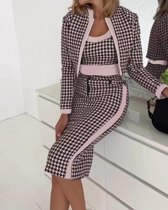 Women's Style Fresh Sweet Slim Fit Printed Suits