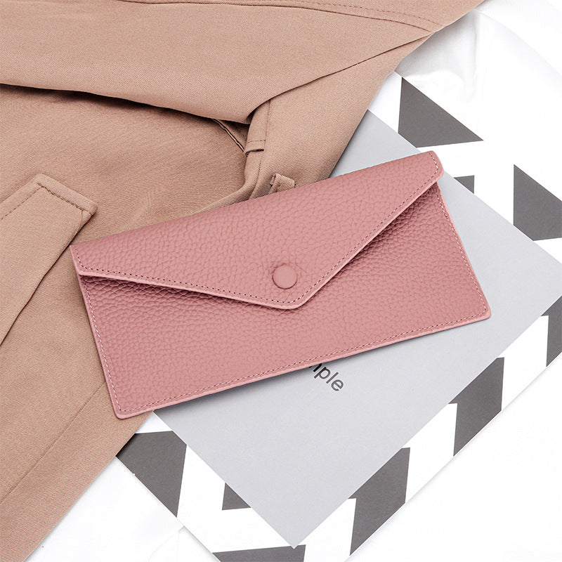 Women's Real Leather Long Large Capacity Pure Card Holder