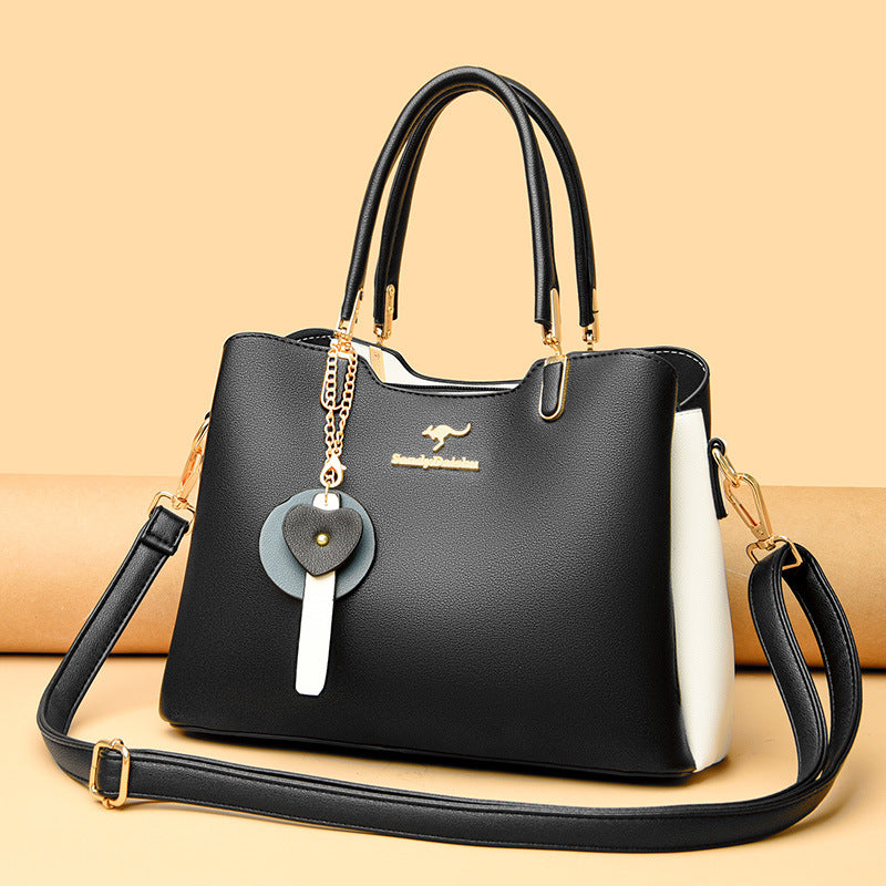 Women's Portable Fashion Color Contrast Elegant Practical Handbags