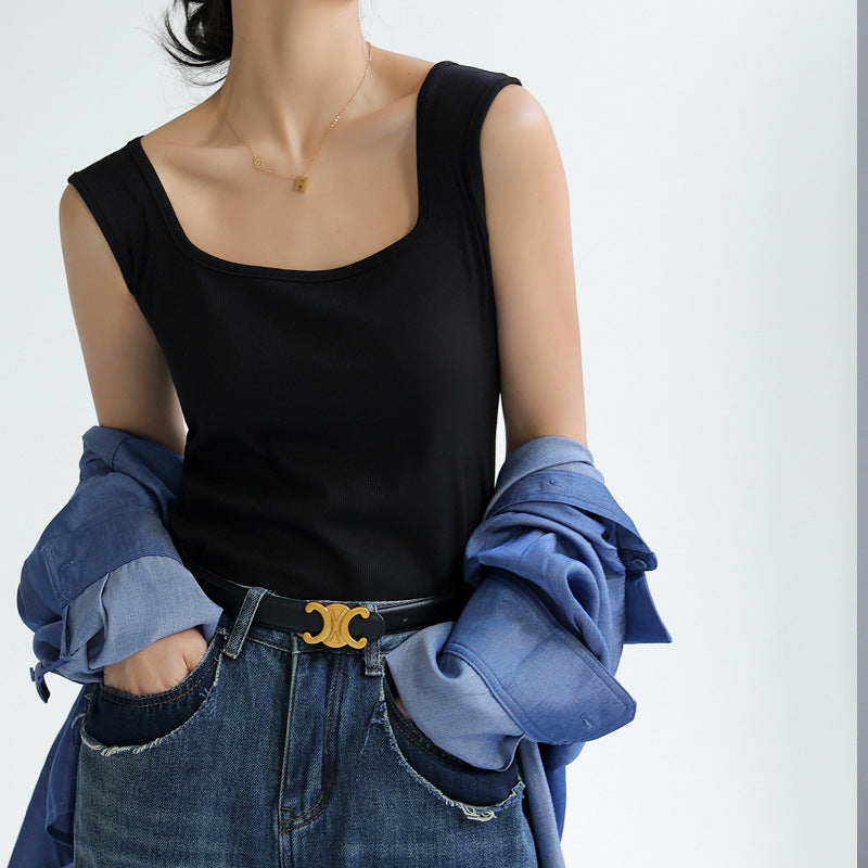 Women's Collar Sleeveless Waistcoat Autumn Summer Outer Tops