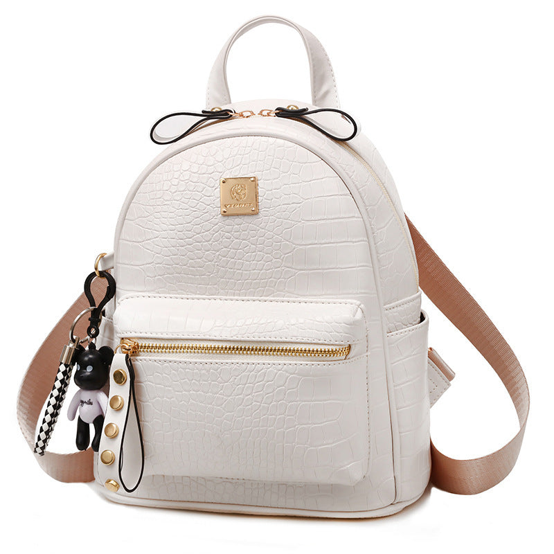 Women's Korean Fashionable Leather Large Capacity Backpacks