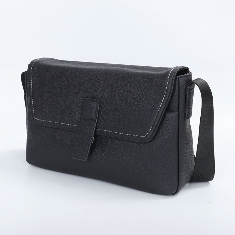 Men's First Layer Cowhide Retro Daily Matching Genuine Men's Shoulder Bags