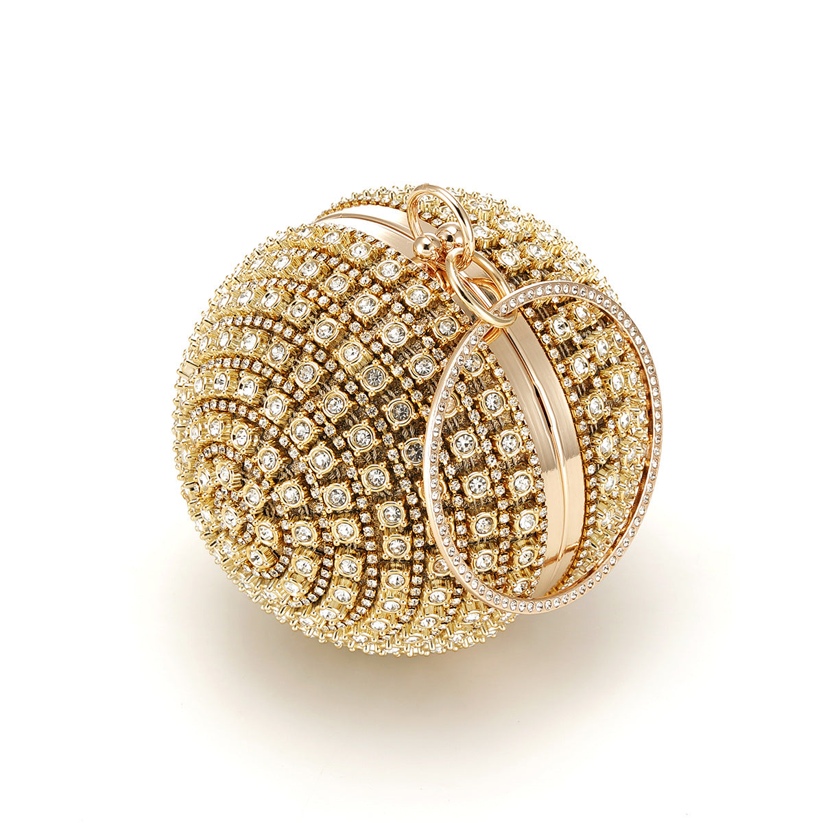 Women's Rhinestone Spherical Ball Dinner Clutch Evening Bags