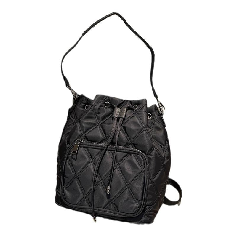 Women's Large Capacity Nylon Cloth Rhombus Shoulders Crossbody Bags