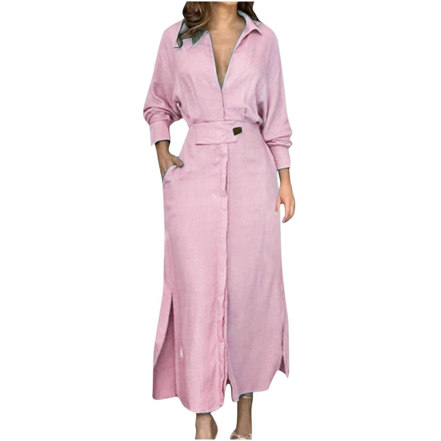 Collar Dress Goddess Temperament Long Sleeve Elegant Slim Dresses