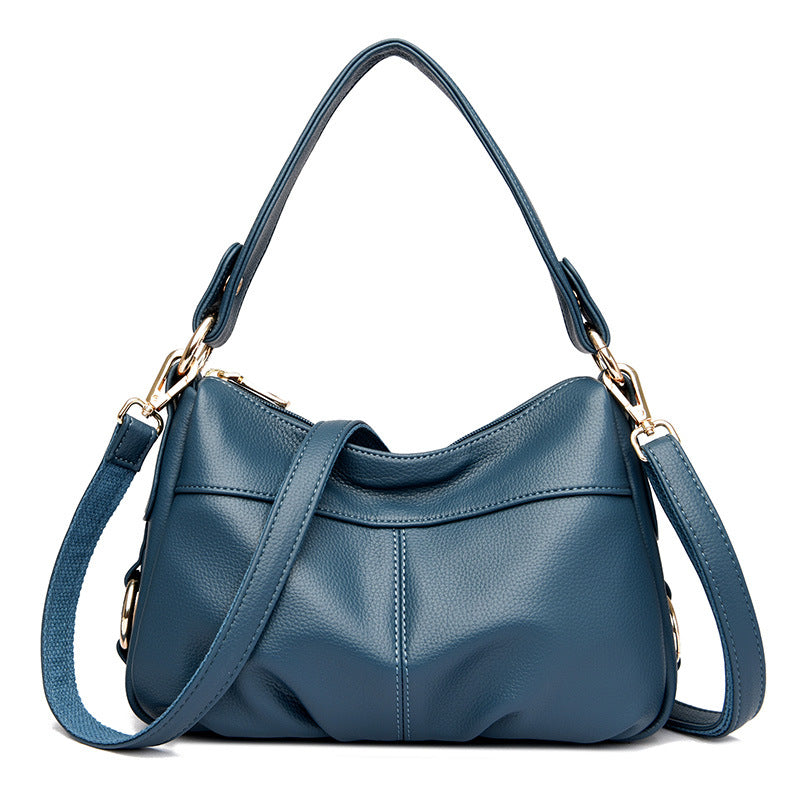 Women's Soft Leather Lightweight Large Capacity Mother's Shoulder Bags