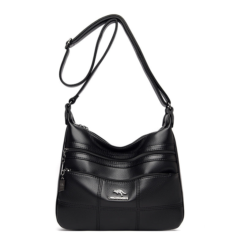 Women's Mother's Summer Tide Soft Leather Large Crossbody Bags