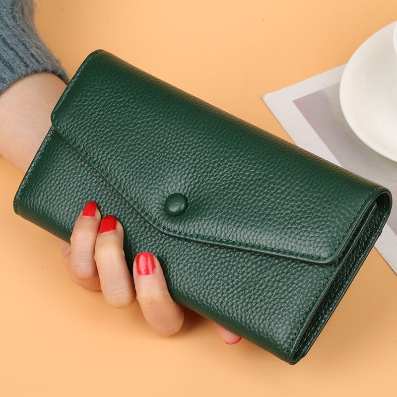 Women's Mid-length 2 Fold Envelope Multi Slots Ladies Wallets