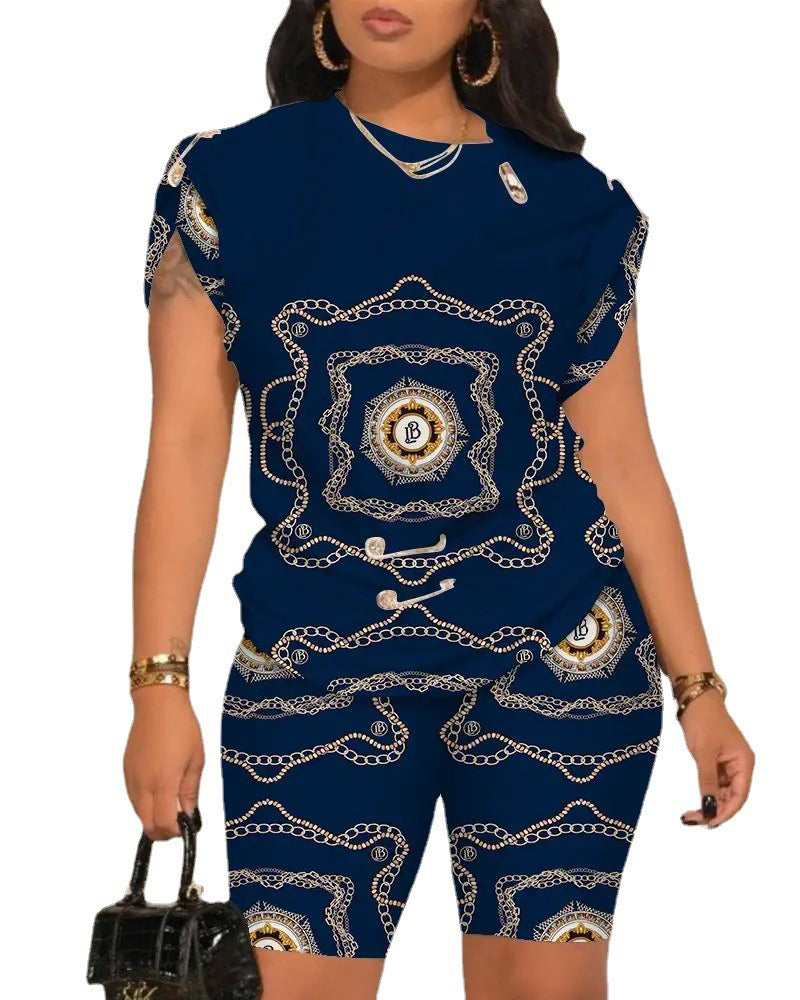 Summer Fashion Casual Design Pin Digital Suits