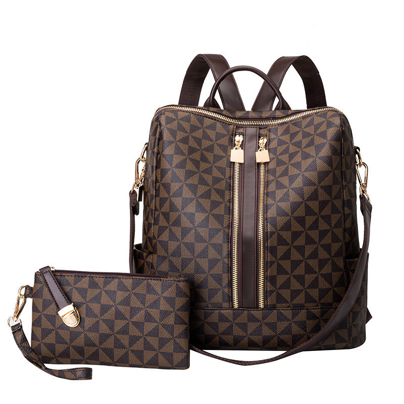 Women's Slouchy Fashion Printed Korean Retro Backpacks