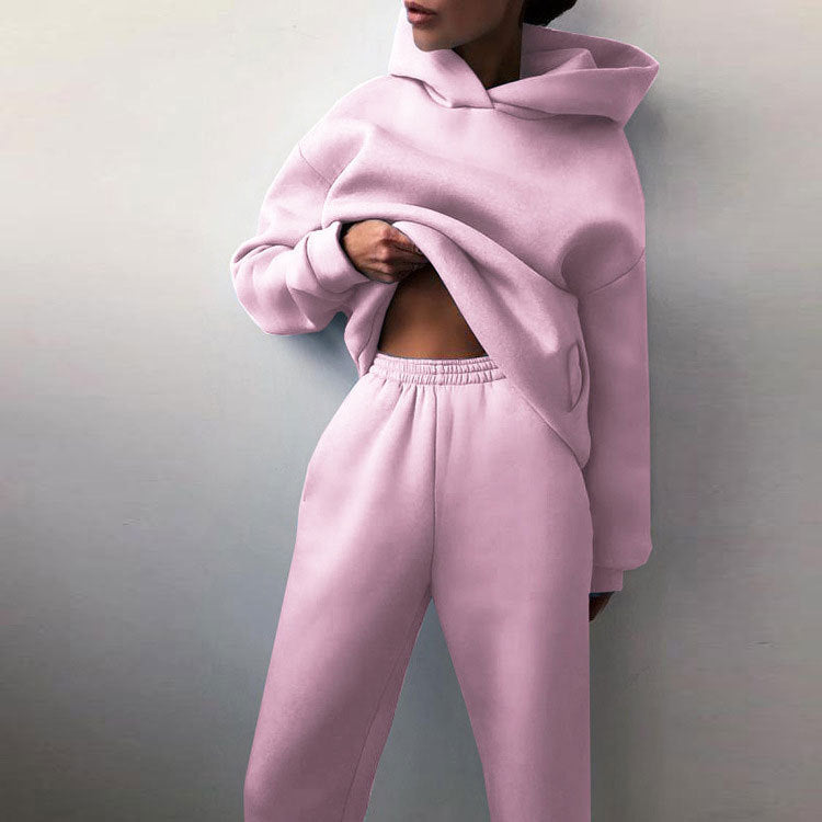 Women's Solid Color Casual Fashion Sports Trousers Suits