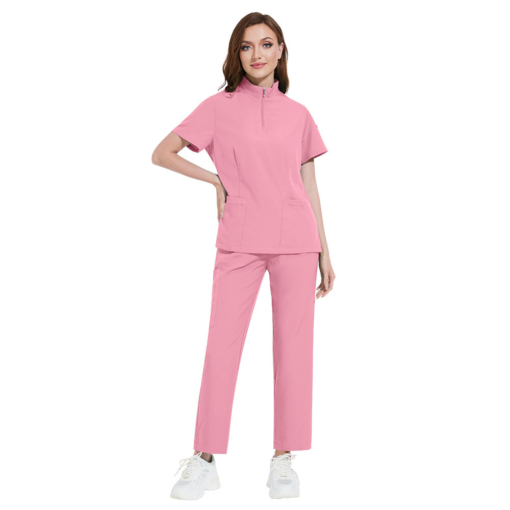 Women's Stand Collar Nurse Work Clothes Hand Uniform