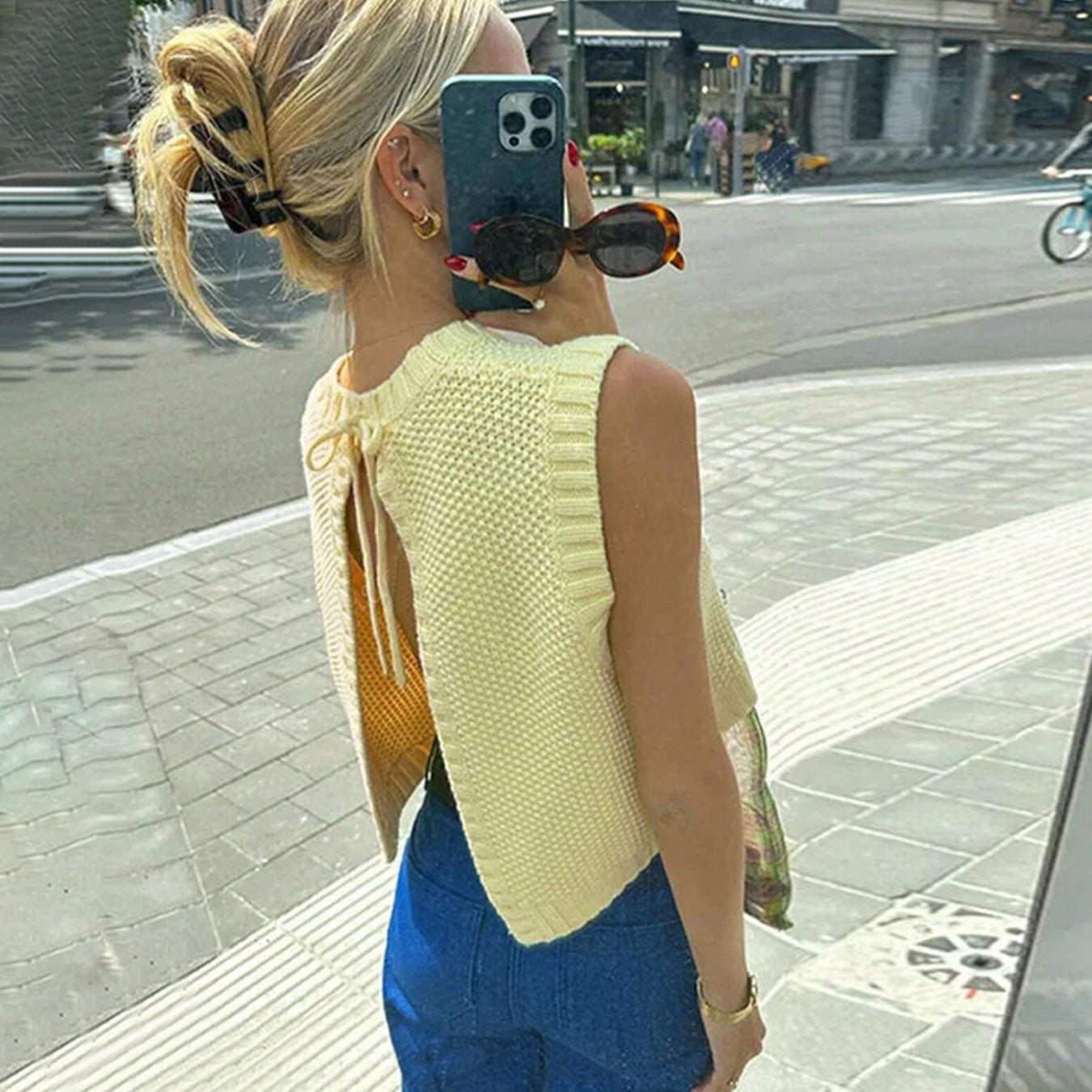 Women's Comfortable New Knitted Sexy Backless Vests