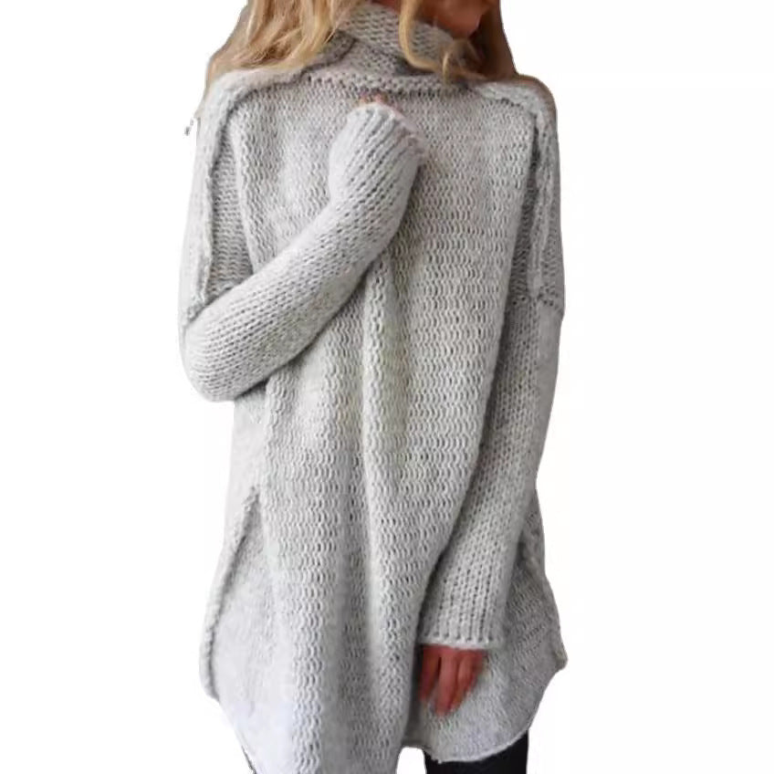 Trendy Comfortable Heaps Collar Craft Long-sleeved Sweaters