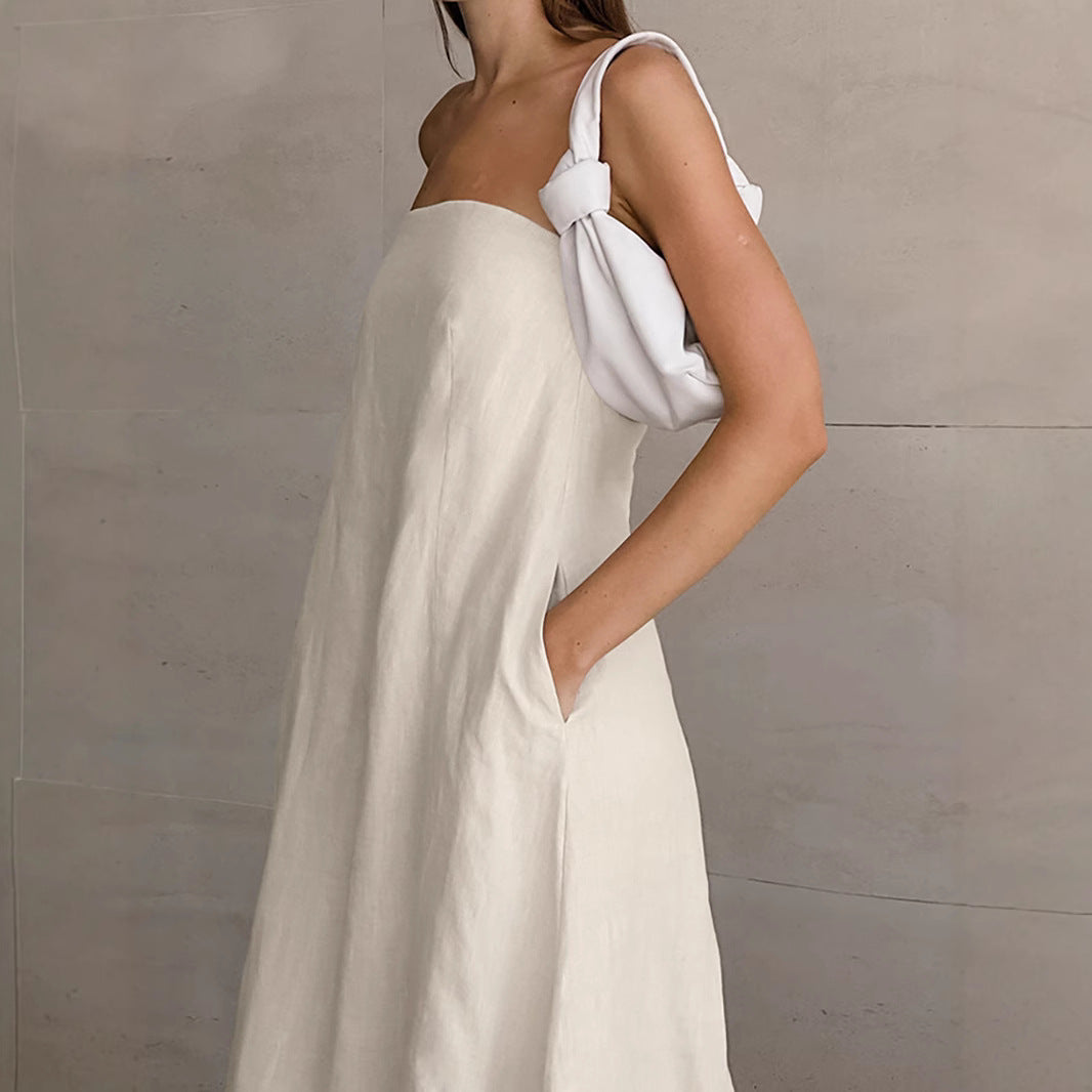 Women's Unique Design Simple Dress Slim Fit Graceful Tube Dresses