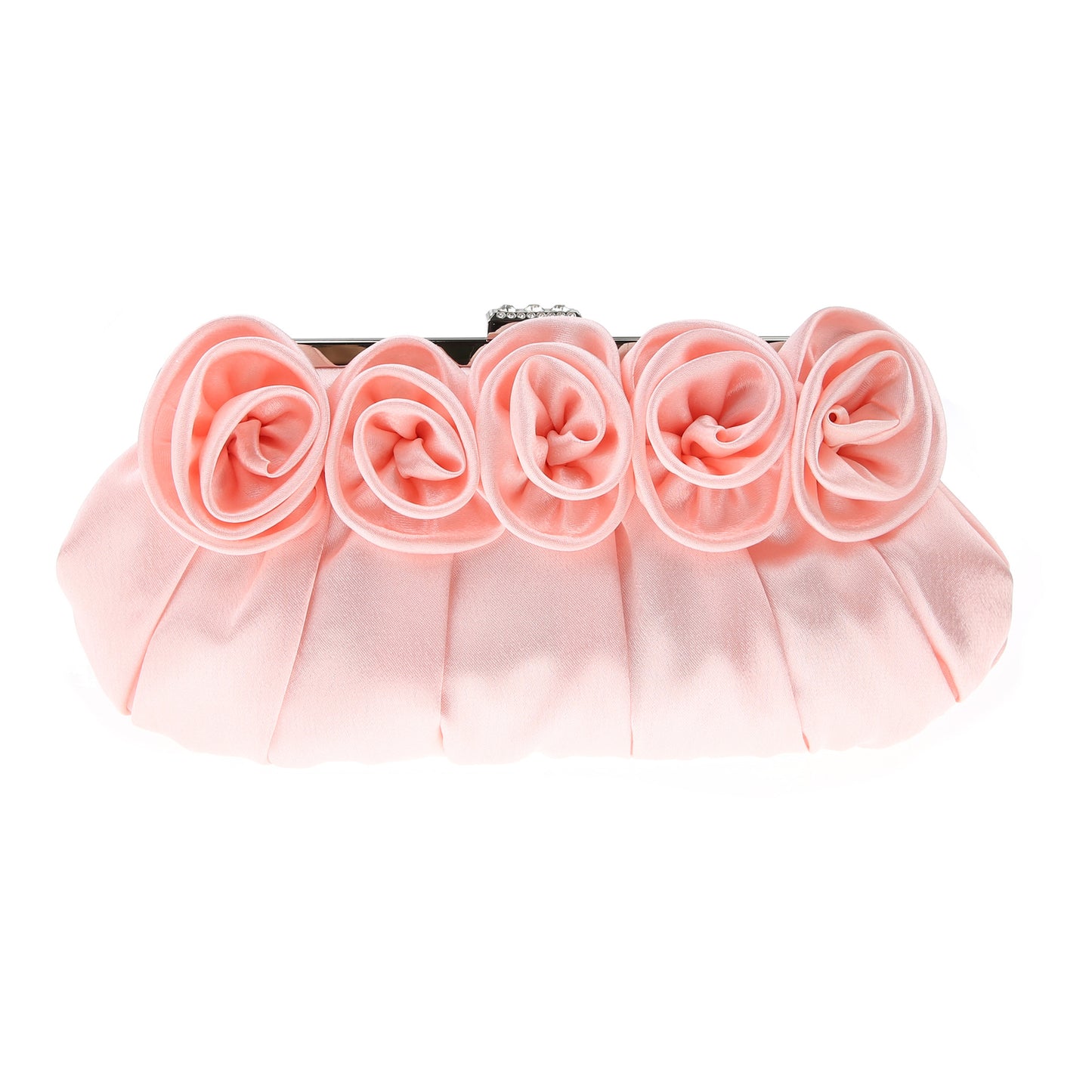 Women's Simple Three-dimensional Flower Satin Clutch Chain Evening Bags