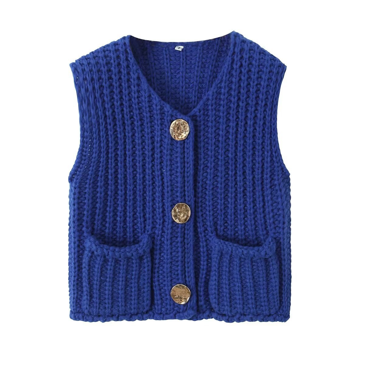 Women's Summer Street Fashion Thick Needle Knitted Vests