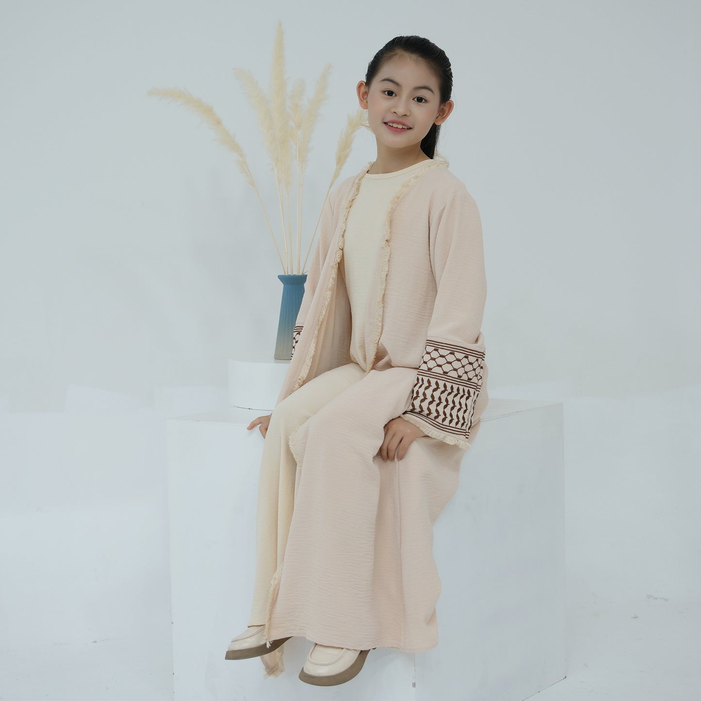 Children's Turkish Exquisite Embroidery Tassel Robe Clothing