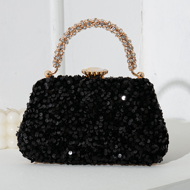 Women's Retro Fashion Dinner Sequined Banquet Portable Evening Bags