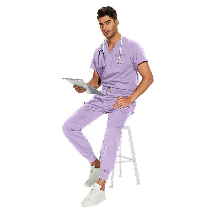 Women's & Men's Hospital Korean Hand Washing Short-sleeved Doctor Uniform