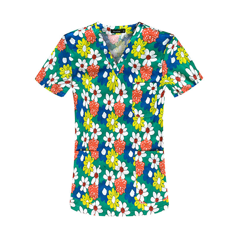 Sleeve Split Doctor Hand Washing Summer Thin Cotton Uniform