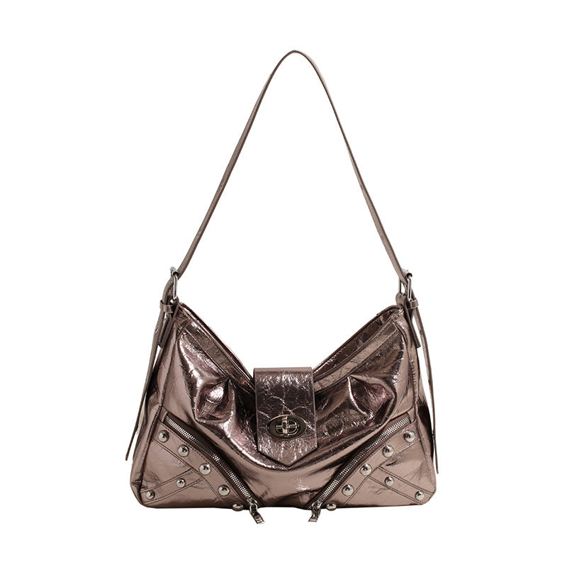 Women's Retro Solid Color Commute One Fashion Shoulder Bags