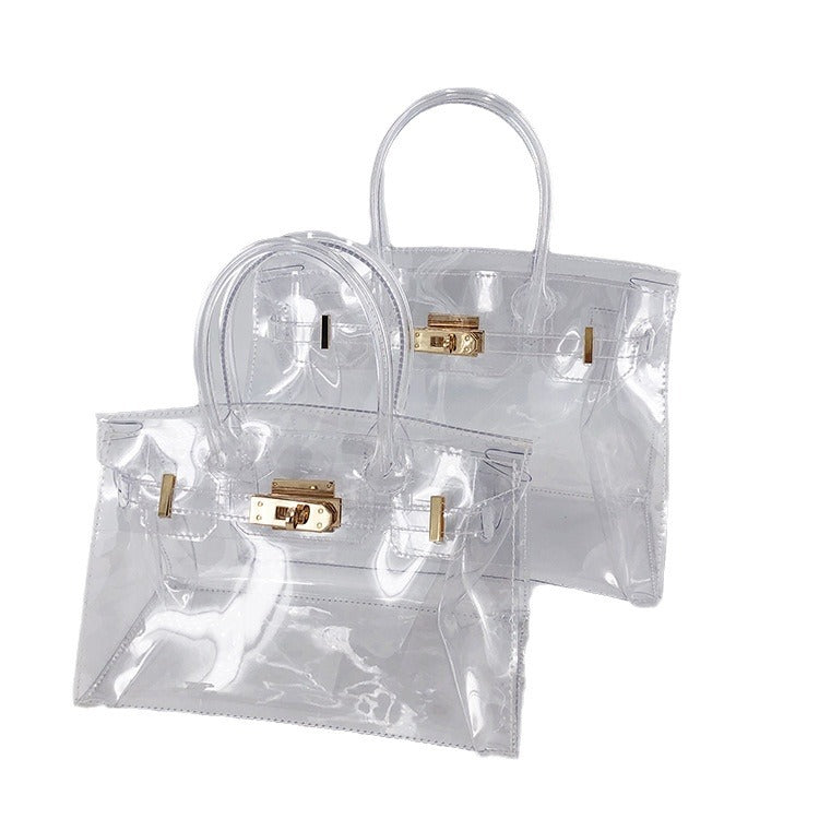 Women's Street Jelly Transparent Laser Magic Color Bags