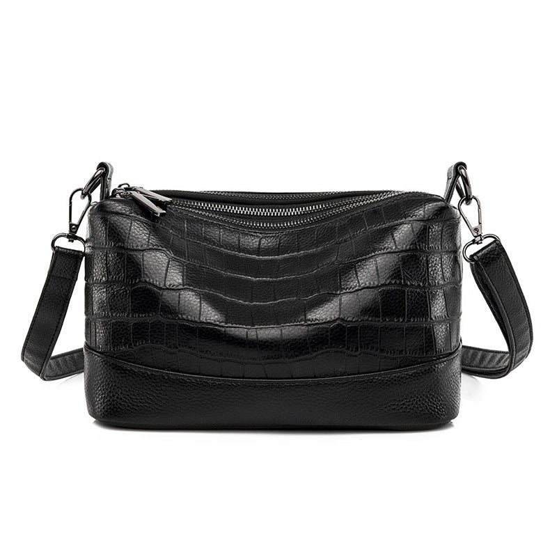 Women's Source Genuine Leather Cattlehide Fashion Crocodile Crossbody Bags