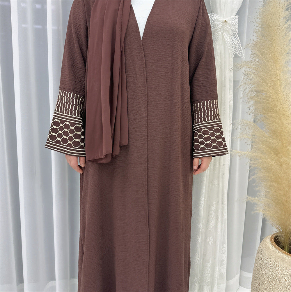 Classy Turkish Exquisite Embroidery Tassel Robe Clothing