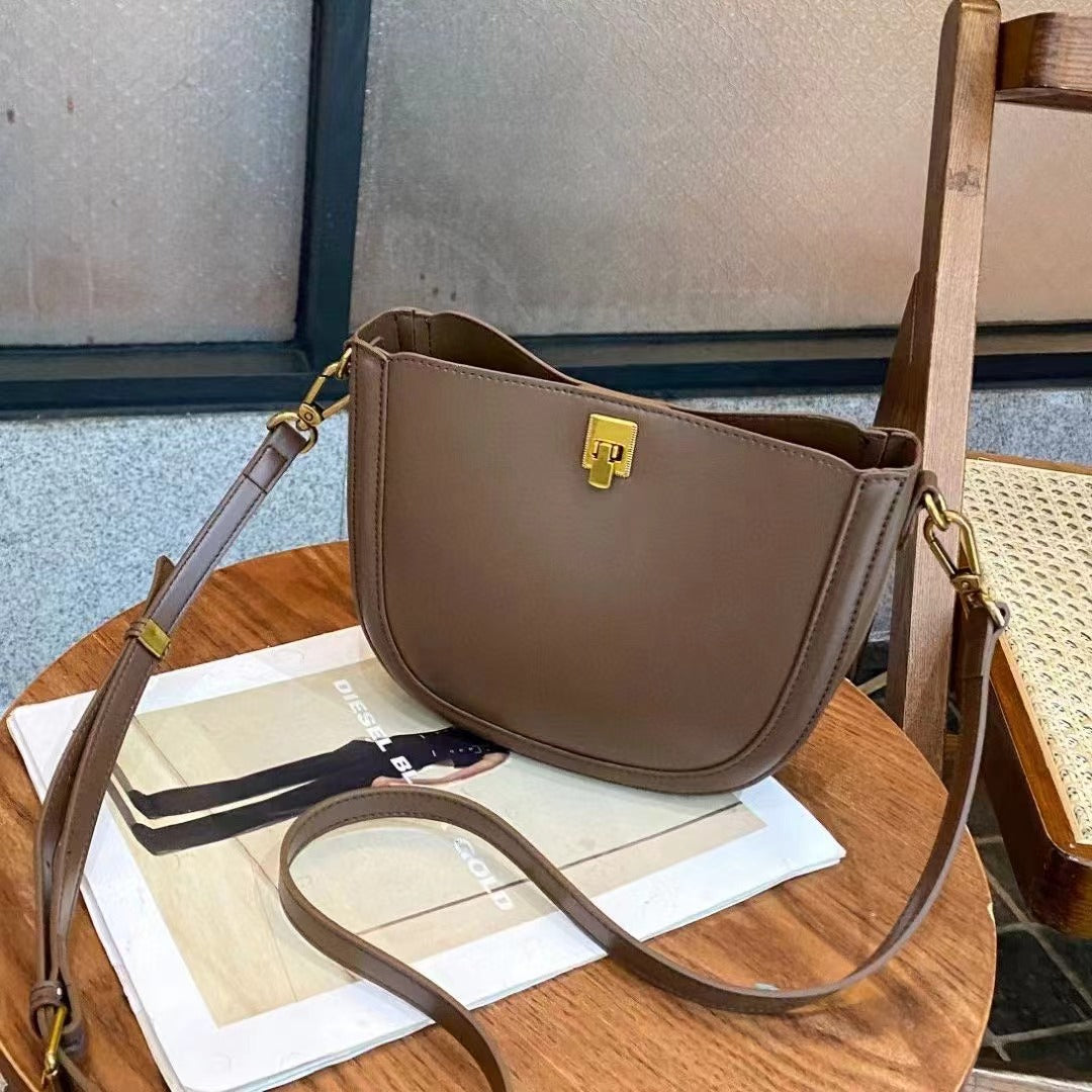 Women's Saddle High-grade Genuine Leather Light Luxury Crossbody Bags