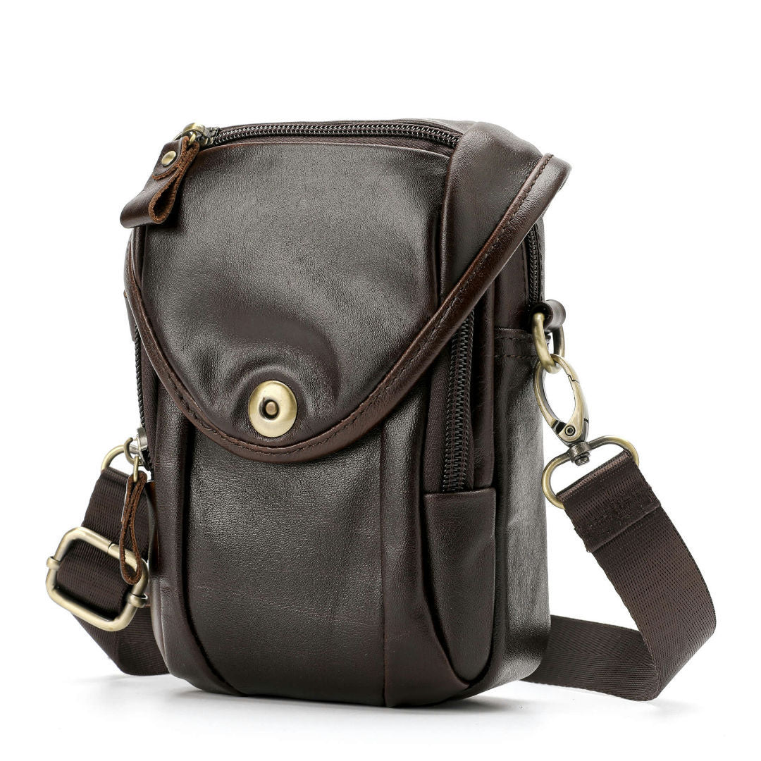 Men's First Layer Cowhide Leather Retro Soft Men's Shoulder Bags