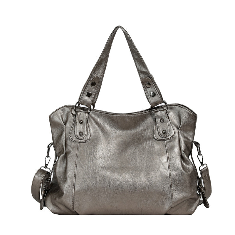 Women's Texture Portable Commuter Underarm Large Capacity Bags