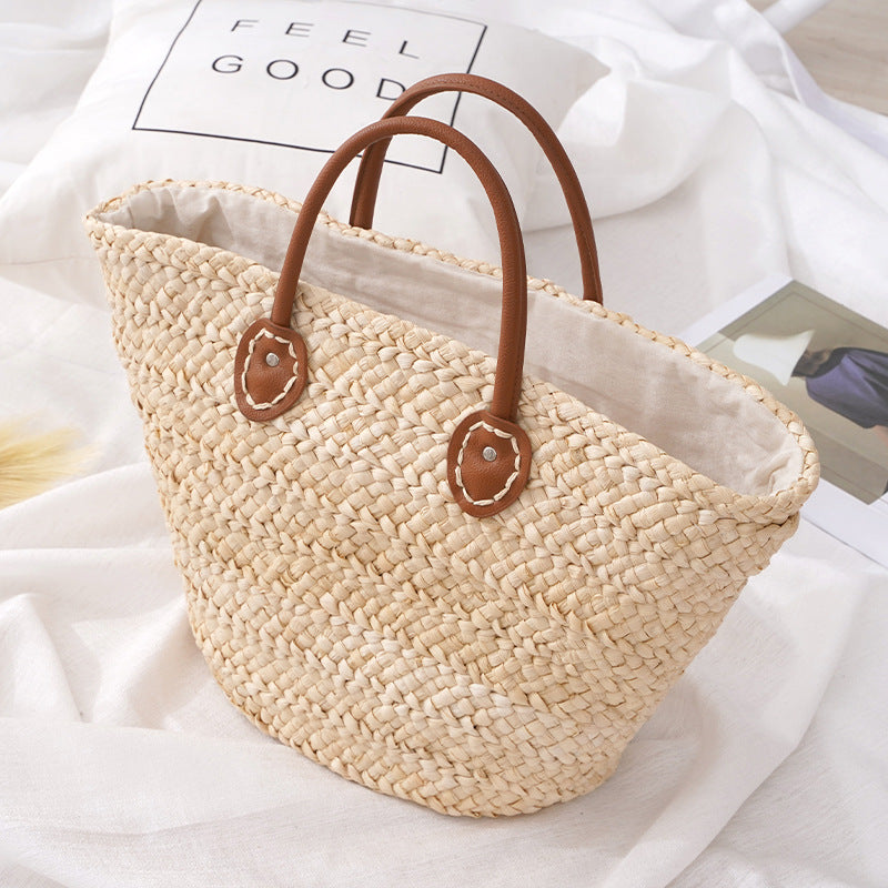 Women's Straw Woven Fashionable Summer Beach Versatile Handbags