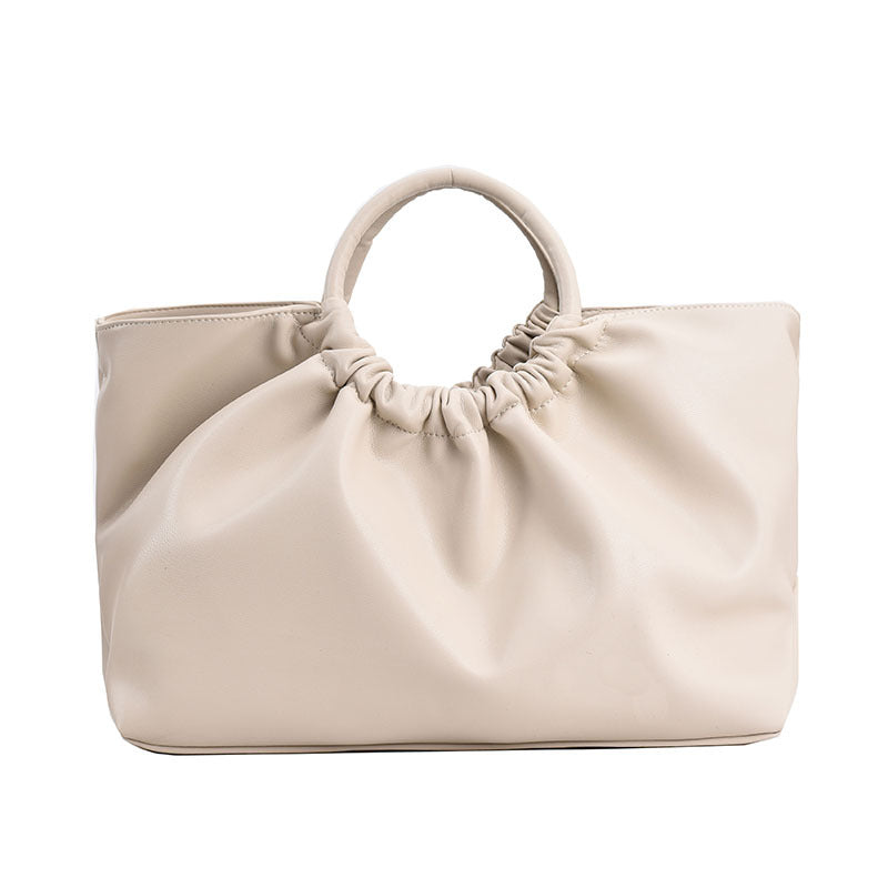 Women's Large Capacity Early Spring Retro Simple Solid Color Bags
