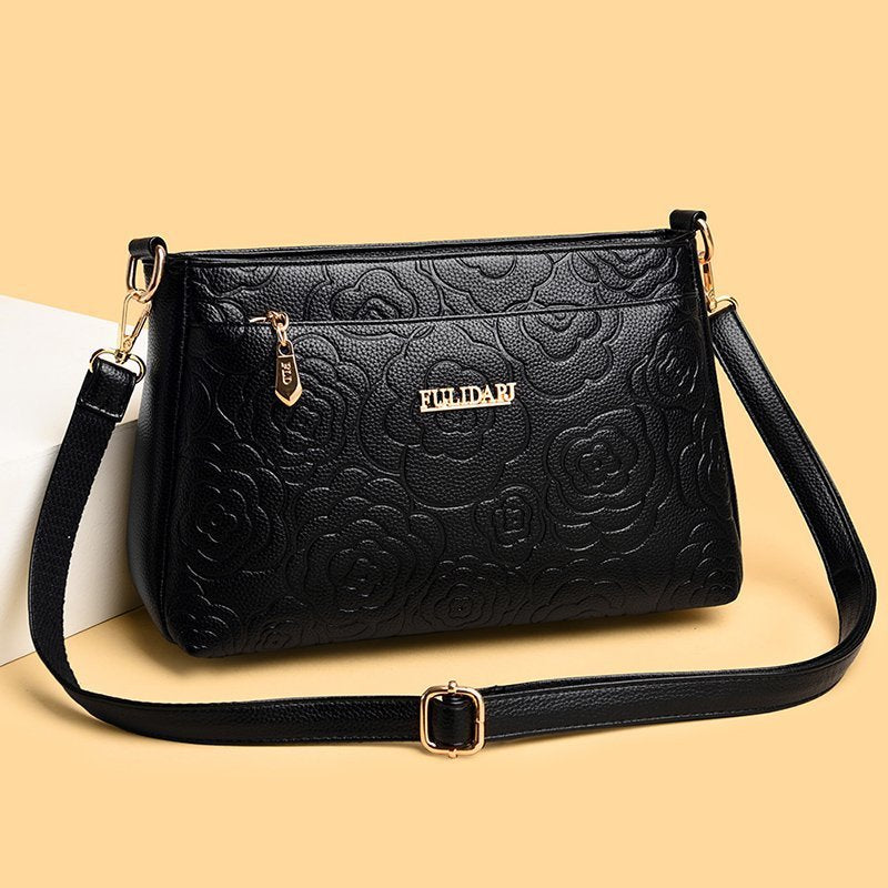 Women's Style Embossed Peony Trendy Mummy Super Shoulder Bags