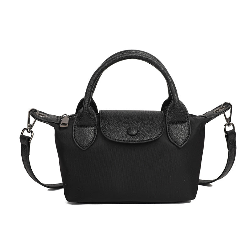 Women's Canvas Plaid Leather High Sense Fashion Shoulder Bags