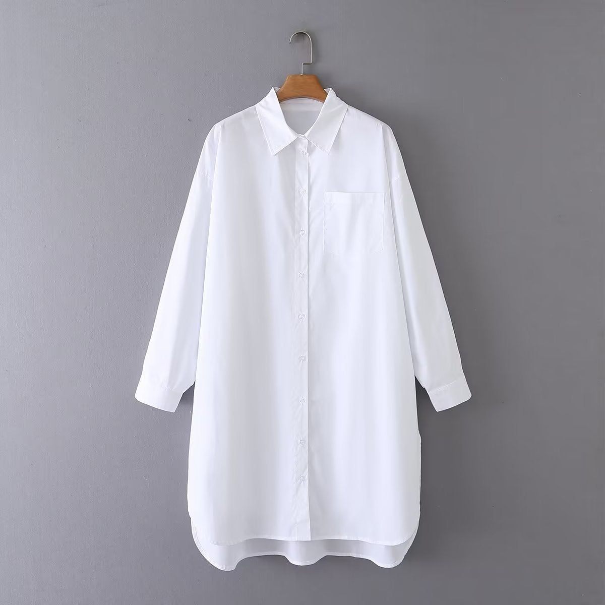 Women's Autumn Lapel Long Sleeve Loose Single-breasted Blouses