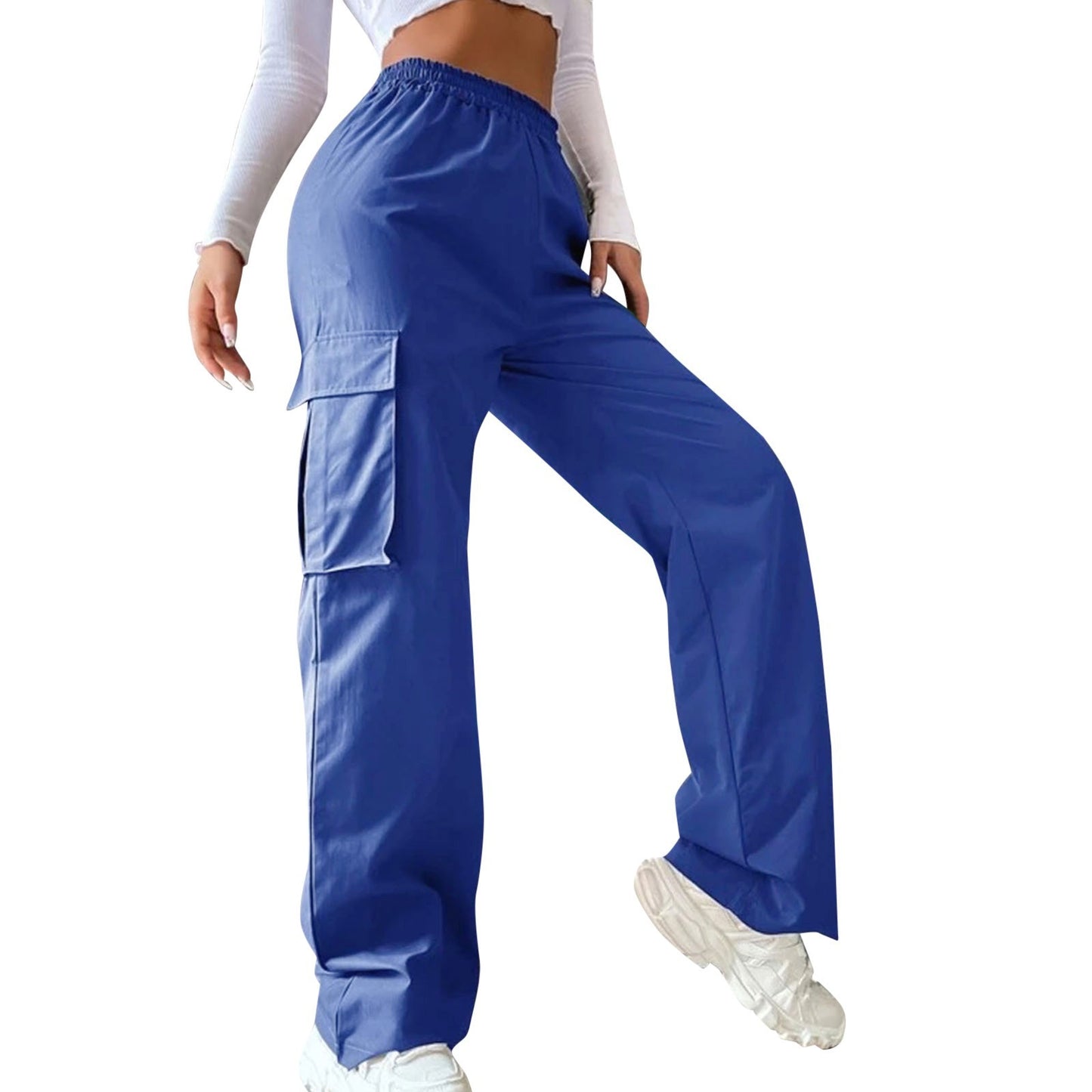 Belt High Waist Wide Leg Straight Suits