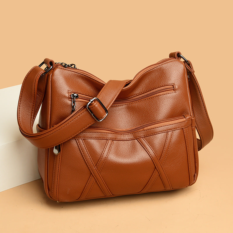 Women's Large Capacity Mom Soft Leather Big Crossbody Bags