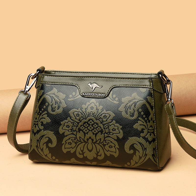 Women's Pretty Chinese Style Embossed Mother Shoulder Bags