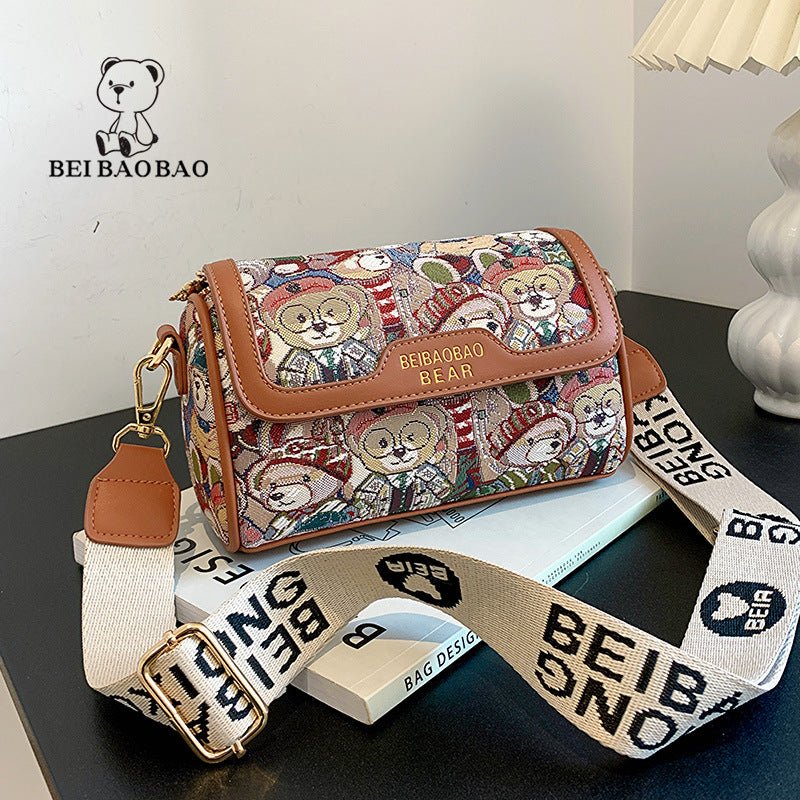 Women's Source Design Cartoon Little Bear Pattern Crossbody Bags