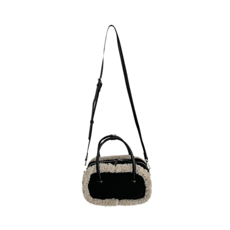 Women's Popular Niche Suede High-grade Retro Plush Handbags