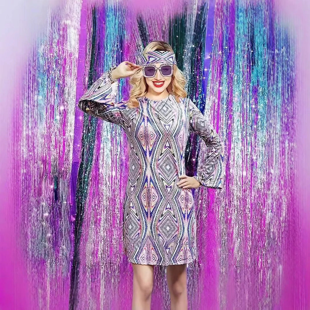Women's Halloween Autumn Print Dress Generation Hippies Dresses