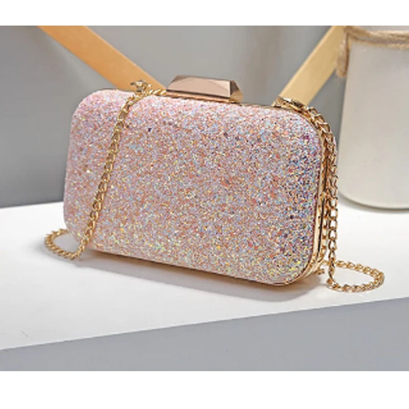 Women's Moon Fashion Satin Leather Chain Crown Evening Bags