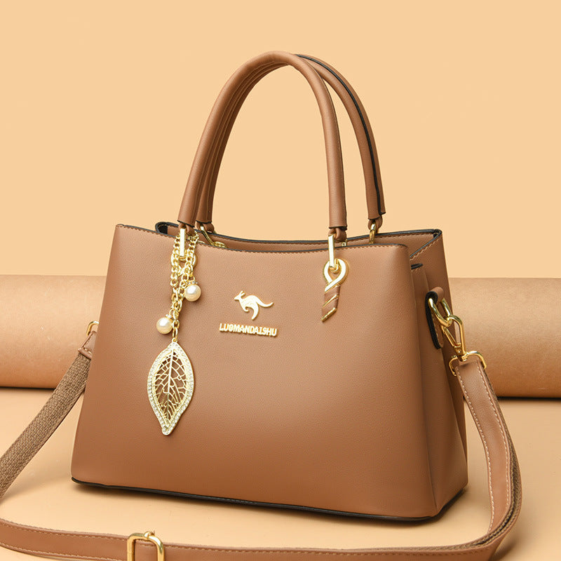 Women's Soft Leather Large Capacity Fashion Mom Handbags