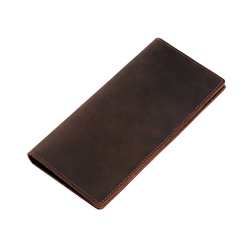 Men's Leather Long Genuine Hand-held Multiple Slots Card Holder