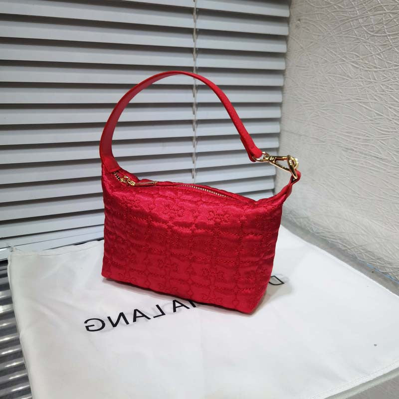 Women's Satin Hand Carrying Lunch Box Fortune Handbags