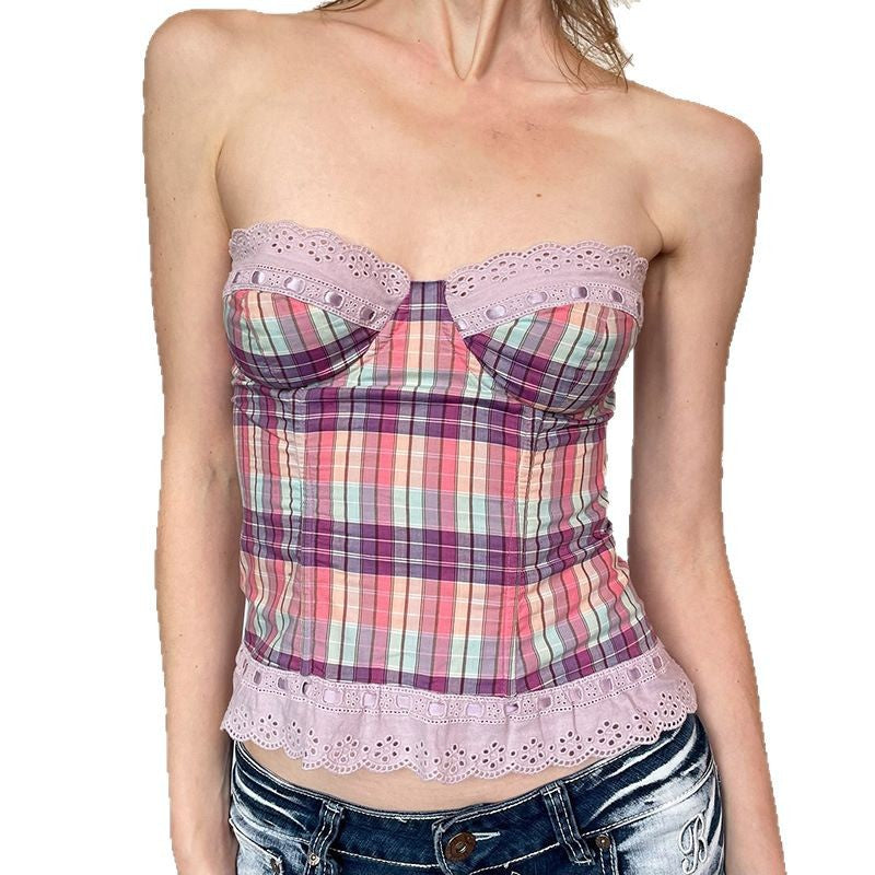 Hot Sexy Waist Trimming Slimming Contrast Tops