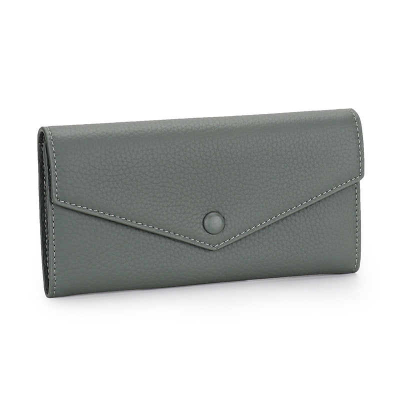 Women's Pure Leather Long Genuine Large Capacity Ladies Wallets